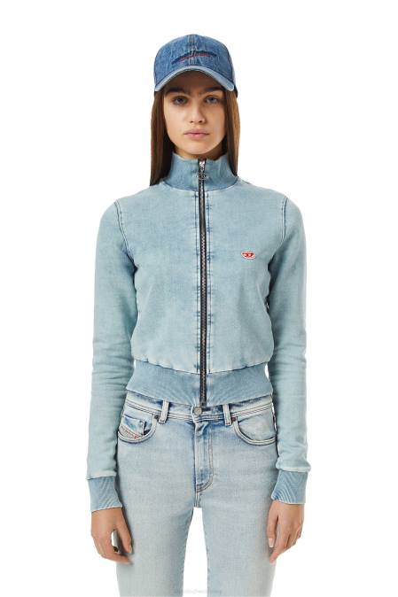 Diesel Frauen hellblau D-Emy Track Denim-Sweatshirt Bekleidung 8608906