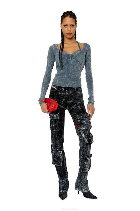 Diesel Frauen Blau t-analie Bekleidung 8608943