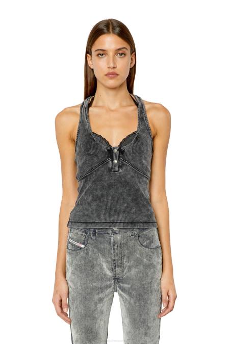 Diesel Frauen Schwarz t-anielle Bekleidung 8608944