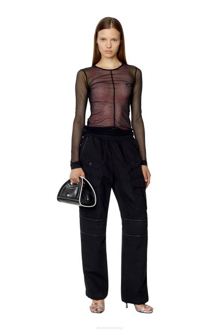 Diesel Frauen Schwarz t-july Bekleidung 8608961
