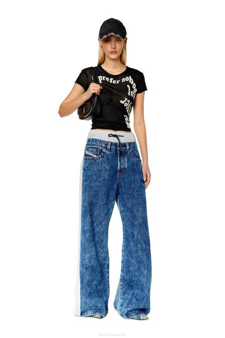 Diesel Frauen Schwarz t-uncutie-raw Bekleidung 8608945