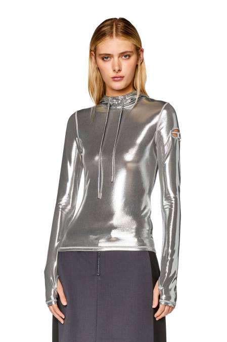 Diesel Frauen Silber t-metall-l1 Bekleidung 8608930