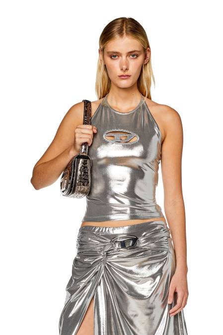 Diesel Frauen Silber t-salila-od Bekleidung 8608919