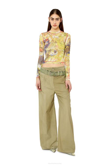 Diesel Frauen Weiß Gelb T-Claddy Bekleidung 8608960