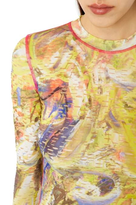 Diesel Frauen Weiß Gelb T-Claddy Bekleidung 8608960