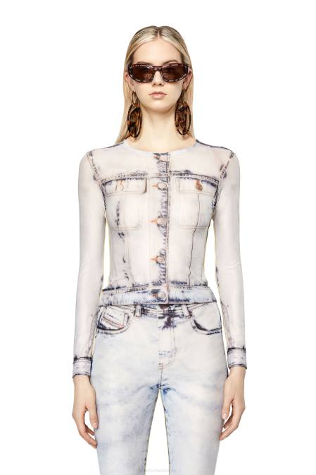 Diesel Frauen Weiss t-clau-d2 Bekleidung 8608913