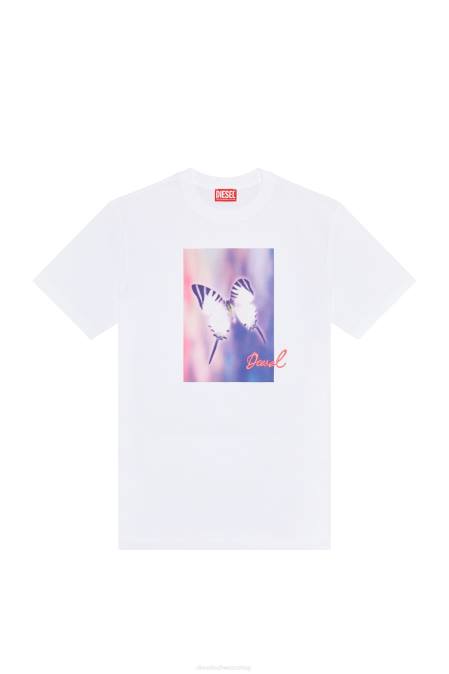 Diesel Frauen Weiss t-danny-l1 Bekleidung 8608931
