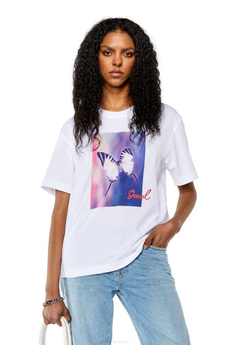 Diesel Frauen Weiss t-danny-l1 Bekleidung 8608931