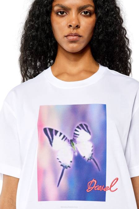 Diesel Frauen Weiss t-danny-l1 Bekleidung 8608931