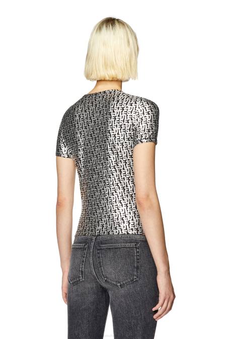 Diesel Frauen dunkelgrau t-uncutie-long-l5 Bekleidung 8608920