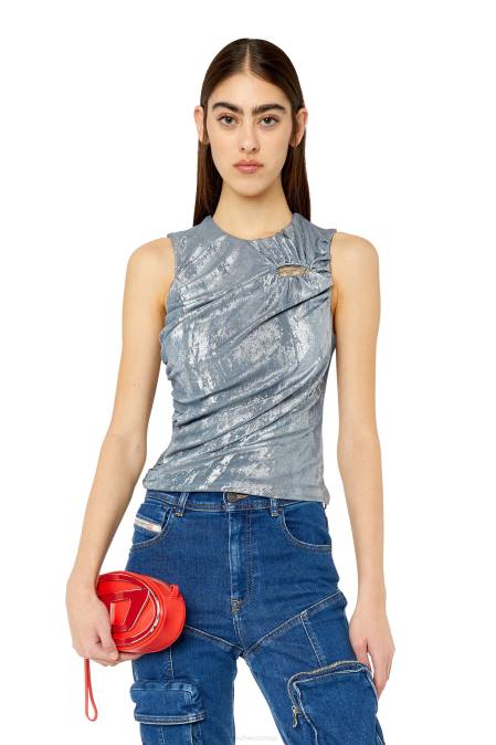 Diesel Frauen grau T-Frucht Bekleidung 8608938