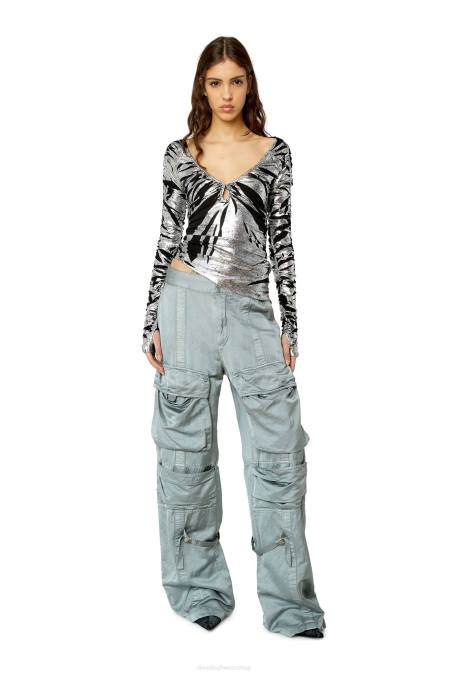 Diesel Frauen grau t-rity Bekleidung 8608958