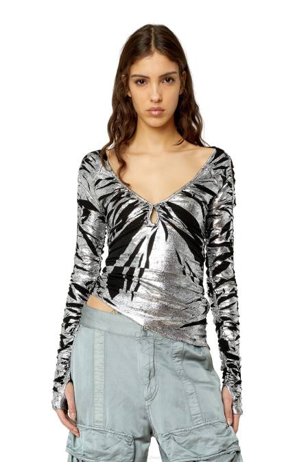 Diesel Frauen grau t-rity Bekleidung 8608958