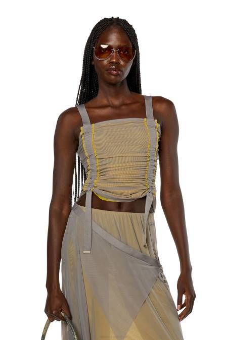 Diesel Frauen grau t-yrant-l1 Bekleidung 8608921