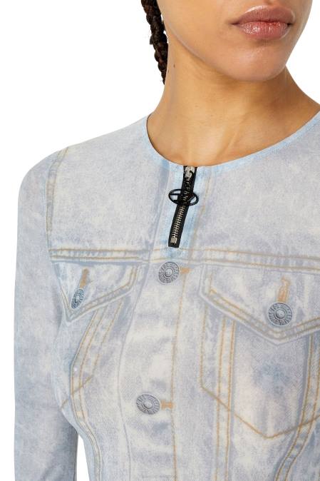 Diesel Frauen hellgrau t-clau-g2 Bekleidung 8608933