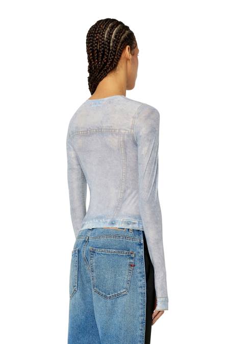 Diesel Frauen hellgrau t-clau-g2 Bekleidung 8608933