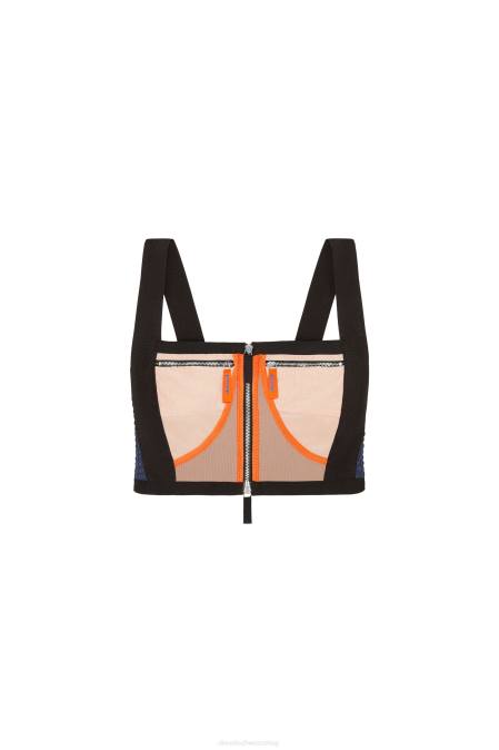 Diesel Frauen orange/rosa t-corsi Bekleidung 8608911