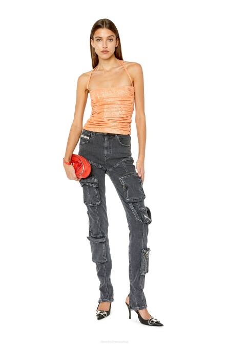 Diesel Frauen orange t-dru Bekleidung 8608952