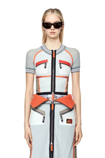 Diesel Frauen orange/weiß T-Toky Bekleidung 8608912