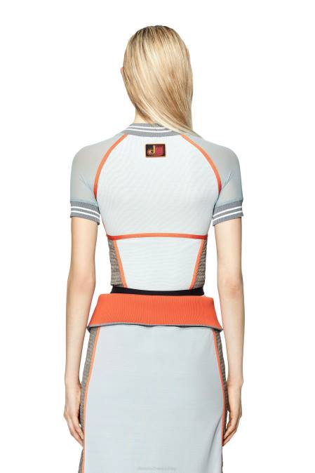 Diesel Frauen orange/weiß T-Toky Bekleidung 8608912