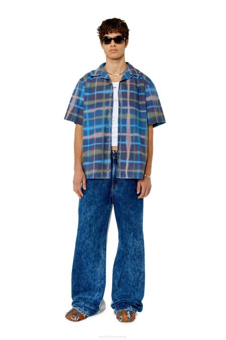 Diesel Männer Grün blau S-Frank-Scheck Bekleidung 8608309