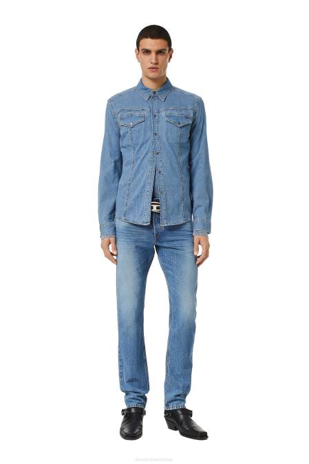 Diesel Männer Mittelblau D-Westy Rodeo-Shirt Bekleidung 8608286