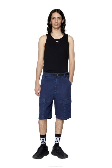 Diesel Männer Dunkelblau D-Krooley Joggjeans Cargo-Shorts Bekleidung 8608385