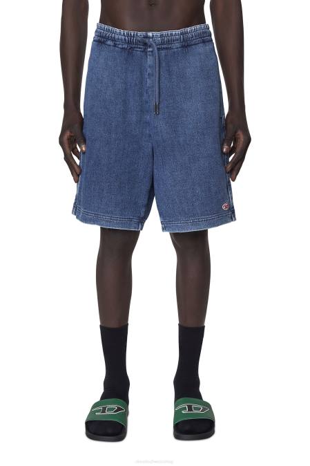 Diesel Männer Mittelblau D-Boxy-Track-Denim-Shorts Bekleidung 8608402
