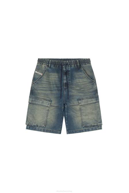 Diesel Männer Mittelblau d-krooley-cargo-short jogg Bekleidung 8608380
