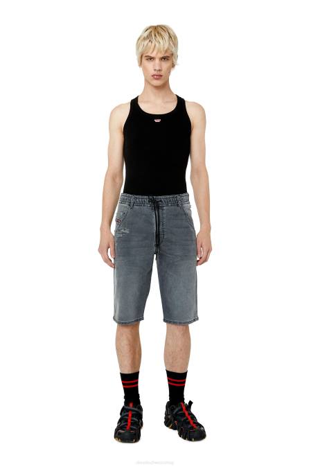 Diesel Männer Schwarz d-krooshort-z joggjeans Bekleidung 8608373