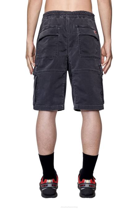 Diesel Männer schwarz/dunkelgrau D-Krooley Joggjeans Cargo-Shorts Bekleidung 8608403