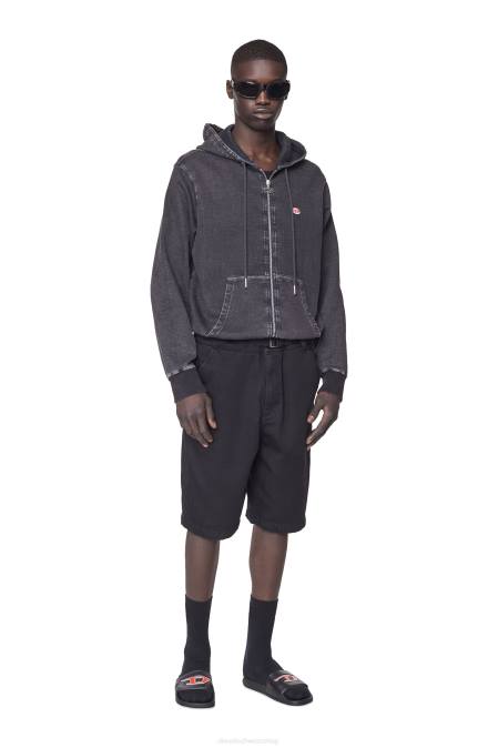 Diesel Männer schwarz/dunkelgrau D-Krooley Joggjeans Chino-Shorts Bekleidung 8608383