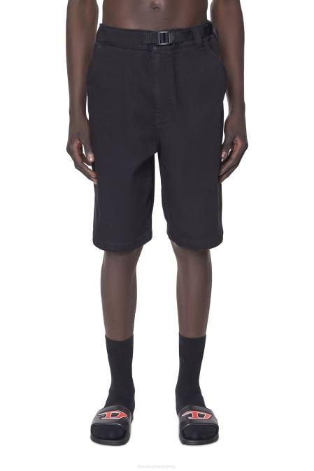 Diesel Männer schwarz/dunkelgrau D-Krooley Joggjeans Chino-Shorts Bekleidung 8608383