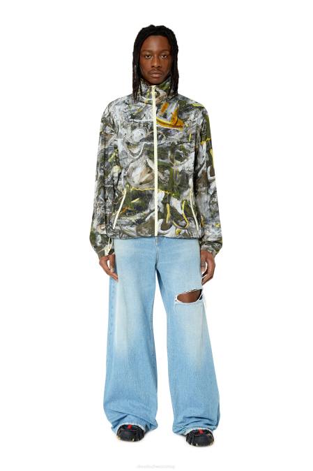 Diesel Männer Schwarz-Weiss J-Warrel-Druck Bekleidung 860847