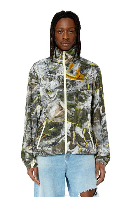 Diesel Männer Schwarz-Weiss J-Warrel-Druck Bekleidung 860847