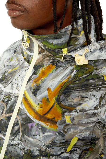 Diesel Männer Schwarz-Weiss J-Warrel-Druck Bekleidung 860847