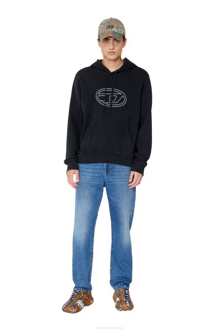 Diesel Männer Schwarz s-ginn-hood-e4 Bekleidung 8608101