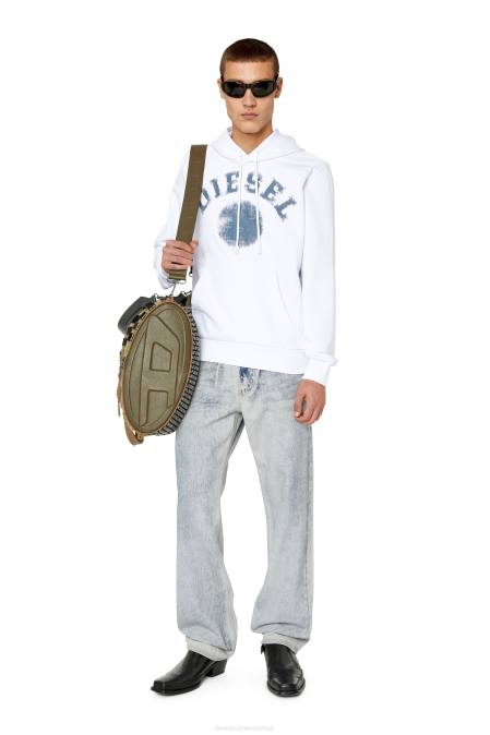 Diesel Männer Weiss s-ginn-hood-k30 Bekleidung 8608153