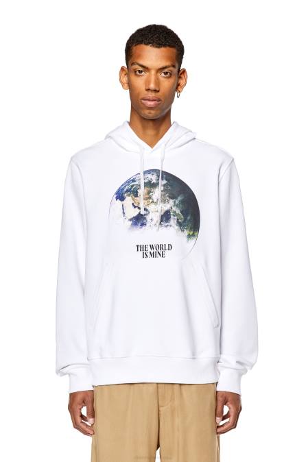 Diesel Männer Weiss s-ginn-welt-hood Bekleidung 8608131