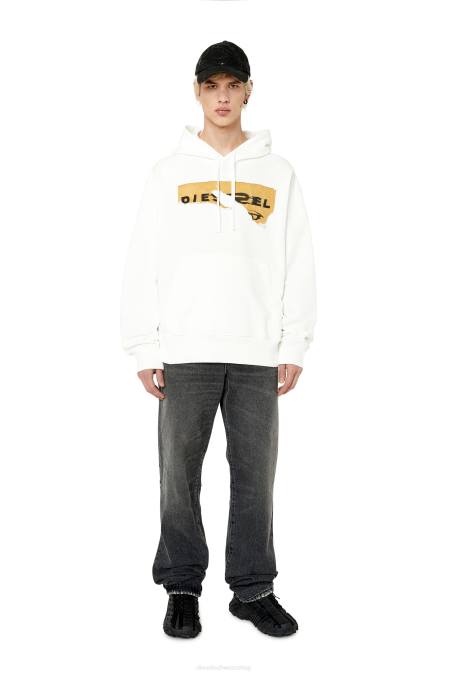 Diesel Männer Weiss s-macs-hood-poff Bekleidung 8608124