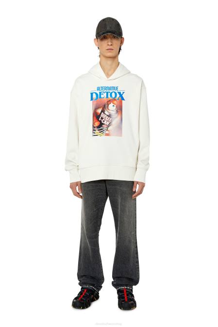 Diesel Männer Weiss s-macsout-hood Bekleidung 8608110