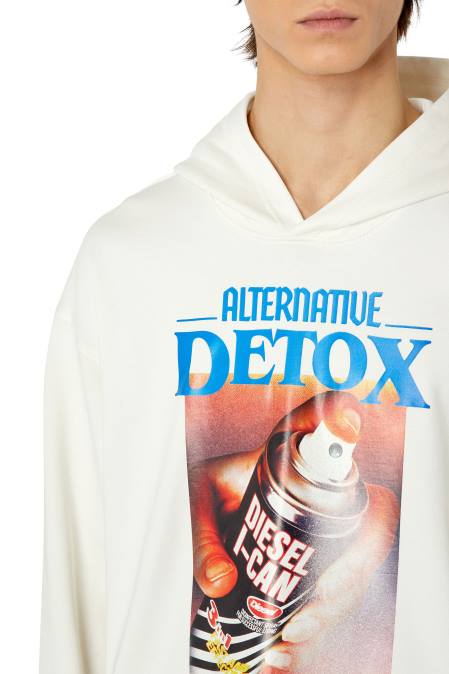 Diesel Männer Weiss s-macsout-hood Bekleidung 8608110