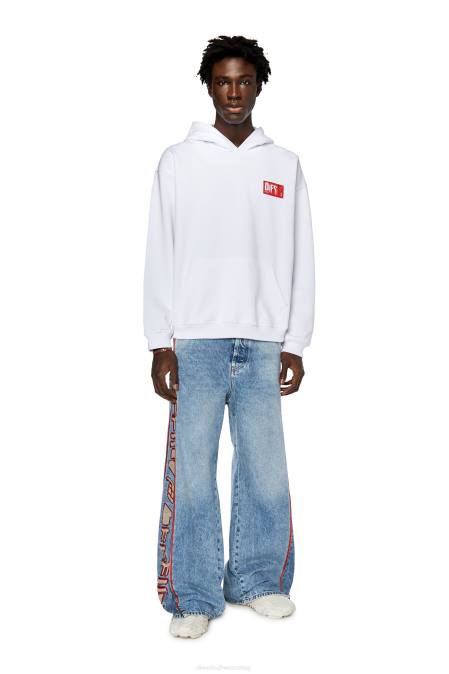 Diesel Männer Weiss s-nlabel-hood Bekleidung 8608133