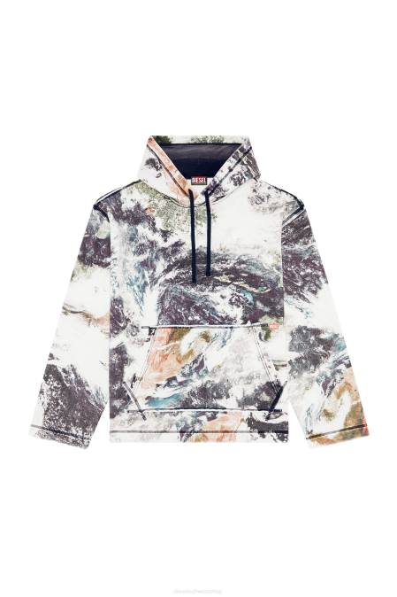 Diesel Männer weiß schwarz s-pay-hood-l1 Bekleidung 8608135