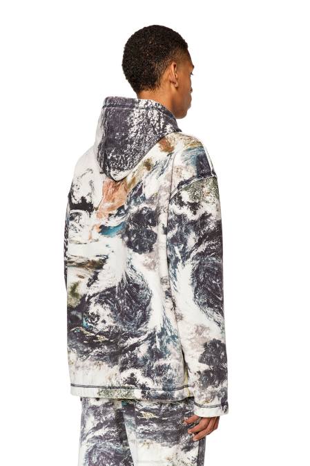 Diesel Männer weiß schwarz s-pay-hood-l1 Bekleidung 8608135