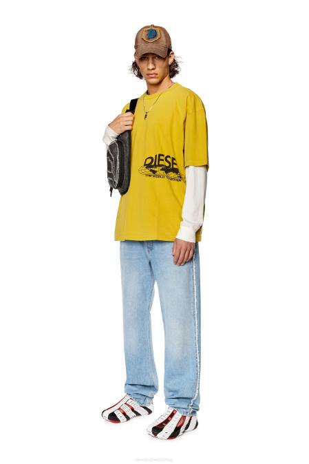 Diesel Männer Gelb t-wash-l5 Bekleidung 8608259