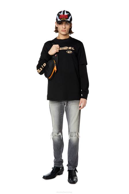 Diesel Männer Schwarz t-just-g9 Bekleidung 8608210