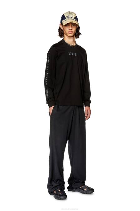 Diesel Männer Schwarz t-muss-ls-l4 Bekleidung 8608280