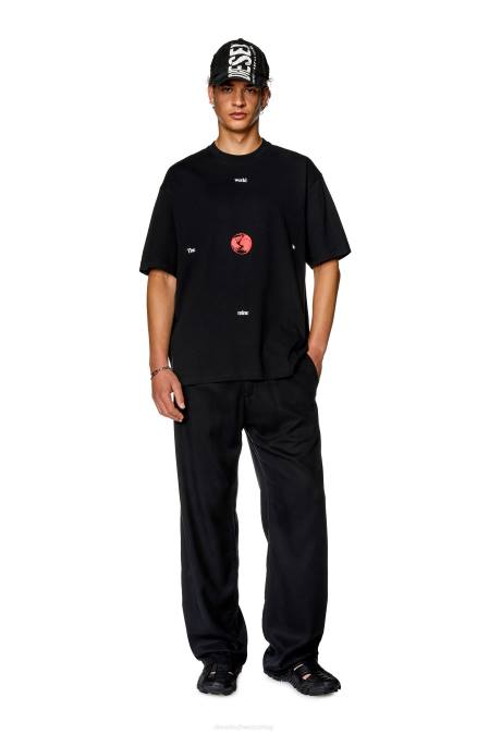 Diesel Männer Schwarz t-wash-l9 Bekleidung 8608242