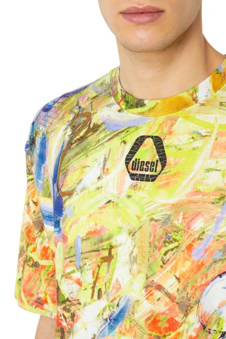 Diesel Männer Weiß Gelb t-wash-g8 Bekleidung 8608233